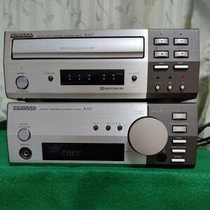  sound out operation goods [KENWOOD tuner amplifier R-SA7+ cassette deck X-SA7] various mainte, belt exchange, repeated record excellent, Kenwood 