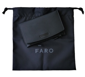 ☆美品 FARO ／ ファーロ 二つ折り財布 コインケース カードケース 保存袋付き !!