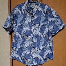 レア　reyn Spooner レインスプーナー　アロハシャツ　Lサイズ　イルカ　カメ　魚　日本未発売　ハワイアンシャツ 半袖シャツ_画像1