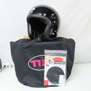 【美品】BELL ベル 500-TXJ ジェットヘルメット Mサイズ ソリッドブラック 人気 バイク 二輪 オートバイ ツーリング