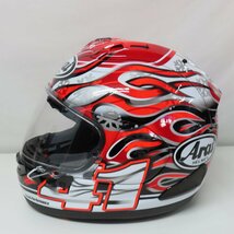 【美品】Arai アライ RX-7X HAGA ハガ フルフェイスヘルメット XLサイズ バイク 二輪 オートバイ ツーリング レーサー_画像4