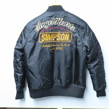 【美品】SIMPSON シンプソン ANGEL HEARTS エンジェルハーツ レディースブルゾン WSサイズ ブラック MA-1 ウェア ジャケット NORIX バイク_画像3
