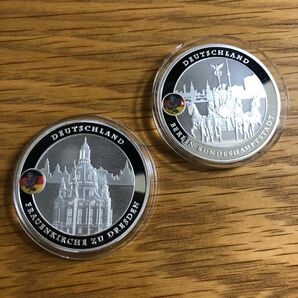 【ドイツ コイン2枚セット】ドレスデン聖母教会/ベルリン