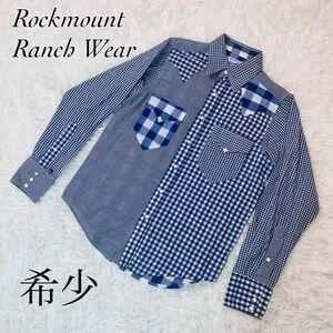 【Rock mount Ranch Wear】ギンガムウエスタンシャツ　希少品