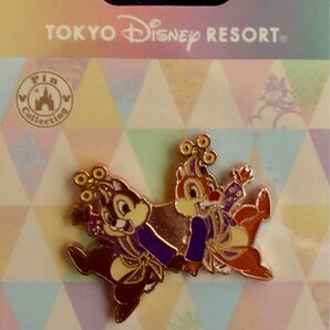 東京ディズニーリゾート　40周年ドリームゴーラウンド　チップ＆デール ピンバッチ