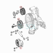 ベンツ W203 W204 ベルトテンショナー ガイドプーリー ファンベルト 4点SET C280 C300 C350 2722000270 2722021019 2722020119 0159972592_画像2