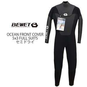 2022-23モデル BE WET OCEAN 5×3 FULL SUITS FRONT COVER (Mサイズ) ノンジップタイプ BEWET 正規品 BLK