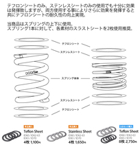 ID60 MAQs ステンレス テフロン スラストシート 4枚1セット 補修パーツ 直巻スプリング ヘルパースプリング 車高調_画像2