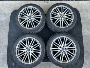 引き取り可　Weds　LEONIS　ウェッズ　レオニス　17×7J　＋47　PCD100　4本　日本製　BSブリザックVRX2 2020年製　中古品