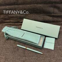 TIFFANY&Co. ティファニーブルー ボールペン 箱 保存袋付き_画像1