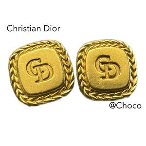 Christian Dior クリスチャンディオール カフリンクス カフス カフスボタン CD ゴールド ヴィンテージ