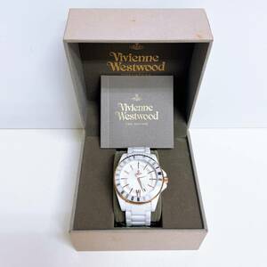 稼働　ヴィヴィアンウエストウッド　腕時計　VV048RSWH　メンズ　白　ホワイト　箱付き　中古