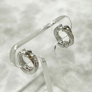 【山形県天童市さとう質店】K14WGダイヤモンド0.05ct/0.05ctピアリング鑑別書付きの画像3