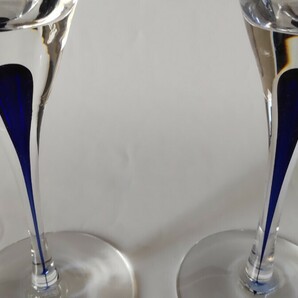 即決 オレフォス Intermezzo ワイングラス ブルー セットの画像7