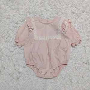 【送料無料】韓国子供服　長袖　ロンパース　80cmぐらい　ピンク　ベビー　子供服