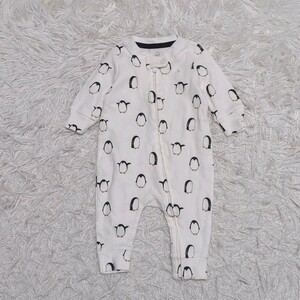 【送料無料】babygap　ベビーギャップ　長袖　ロンパース　0-3month　刺繍ロゴ　ベビー　子供服