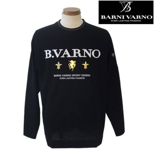 【2024春夏新作】バーニヴァーノ/BARNIVARNO ユニコーン刺繍長袖Tシャツ LLサイズ 034-黒系