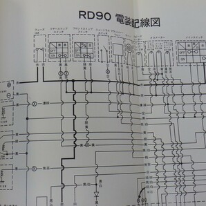 ヤマハ「RD90」サービスマニュアル/配線図付き/YAMAHA/昭和レトロバイク 旧車 オートバイ整備書 Lの画像4