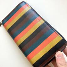 ポールスミス　Paul Smith 長財布　マルチストライプ　美品　レディース　送510_画像6