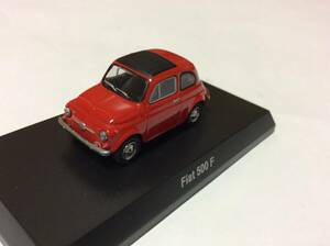 京商 1/64 Fiat 500 赤 箱 カード付き 