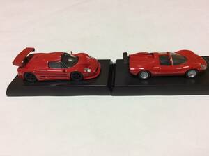 京商 1／64 フェラーリ F50とDino206コンペテシオーネ2台