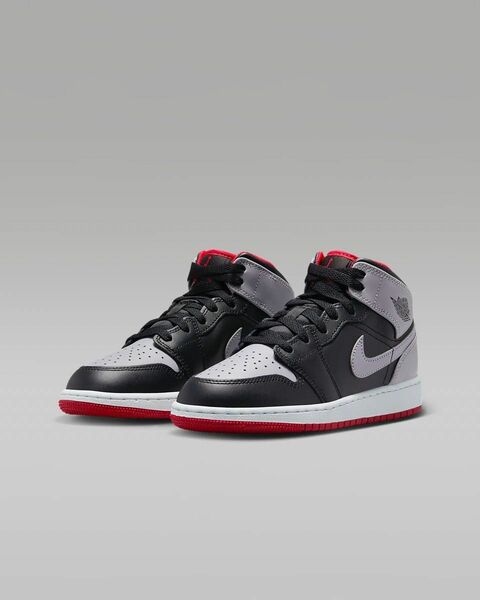 GS AirJordan1 Mid BlackCementGrey 24.0cm NIKE JORDAN ナイキ