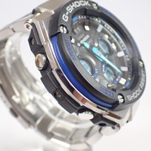 カシオ CASIO Gショック G-SHOCK G-STEEL　電波ソーラー　腕時計　デジアナGST-W100D メンズ　ブルー_画像3