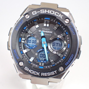 カシオ CASIO Gショック G-SHOCK G-STEEL　電波ソーラー　腕時計　デジアナGST-W100D メンズ　ブルー