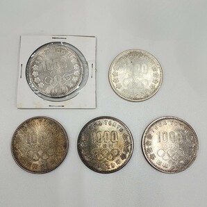 東京オリンピック 記念硬貨 1,000円 5枚 5,000円分 銀貨 硬貨 昭和39年 1964 TOKYOの画像2