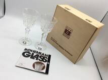 ＃0434　未使用保管品 ボヘミアングラス 2客セット 箱入り 長期保管品 Bohemian glass ボヘミアグラス カットガラス 工芸品 チェコ_画像1