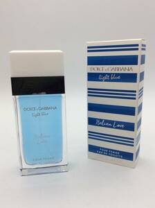 ＃9507　DOLCE&GABBANA ドルチェ＆ガッバーナ ライトブルー プールオム イタリアンラブ オードトワレ 50ml 香水