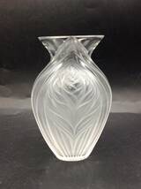 #0312　lalique/ラリック クリスタル フラワーベース 花瓶 高さ 12.5ｃｍ _画像3