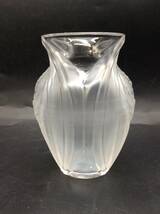 #0312　lalique/ラリック クリスタル フラワーベース 花瓶 高さ 12.5ｃｍ _画像4