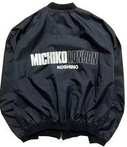 ミチコロンドン MICHIKO LONDON 90s ヴィンテージ MA-1タイプ ワイド ルーズ ナイロンジャケット FREE フリーサイズ 黒 ブラック_画像1