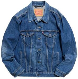 リーバイス Levi's ピッコロダークインディゴ ユーズド加工 デニムジャケット ジージャン Gジャン トラッカージャケット Mサイズ