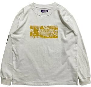 ノースフェイス パープルレーベル The Weather is Ever-Changing 8oz L/S グラフィックTシャツ Mサイズ 白 ホワイト