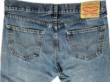 リーバイス USA国内モデル 505 レギュラーストレート 14.5oz.デニム ダークストーンウォッシュ デニムパンツ ジーンズ ジーパン W34_画像5