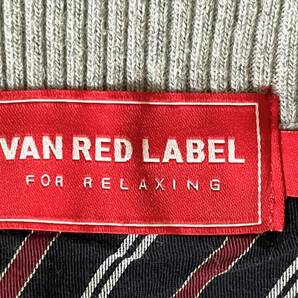 ヴァン レッド レーベル VAN RED LABEL VAN JAC ヴァンジャケット エンブレム刺繍 ジップアップ トラックジャケット M グレーの画像6