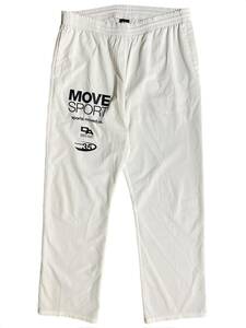 デサント ムーブスポーツ DESCENTE MOVE SPORT ジム トレーニング シアサッカー ロングパンツ メンズ XO 87-93 白 ホワイト