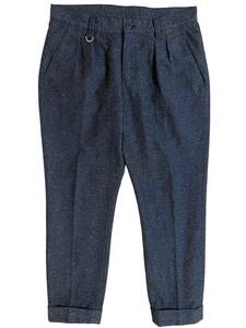 ユニフォームエクスペリメント uniform experiment 2.5万円 COTTON HOME SPAN 4 TUCK ANKLE CUT PANT 2 ネイビー フラグメント