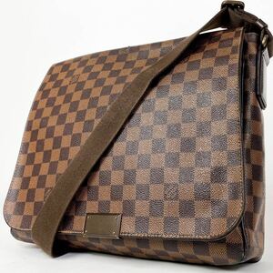 1円　LOUIS VUITTON ルイヴィトン ディストリクトMM ダミエ グラフィット メンズ ショルダーバッグ メッセンジャー ビジネス ブラウン