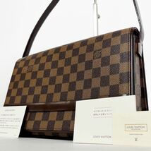 1円■美品■ LOUIS VUITTON ルイヴィトン トライベッカ ロン カレ ダミエ ショルダーバッグ トートバッグ 肩掛け N51160_画像1