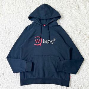 美品 WTAPS ダブルタップス スウェット パーカー HOODY フーディー ロゴ 黒