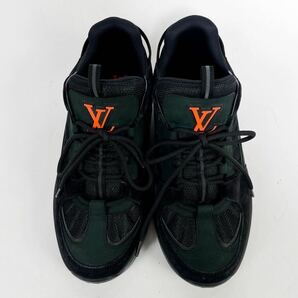 極美品 20年 Louis Vuitton GO1210ルイヴィトン LV アビュー ライン モノグラム スニーカー 靴 黒 ブラック オレンジ 6 1/2 25.5cmの画像2