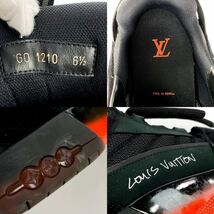 極美品 20年 Louis Vuitton GO1210ルイヴィトン LV アビュー ライン モノグラム スニーカー 靴 黒 ブラック オレンジ 6 1/2 25.5cm_画像9