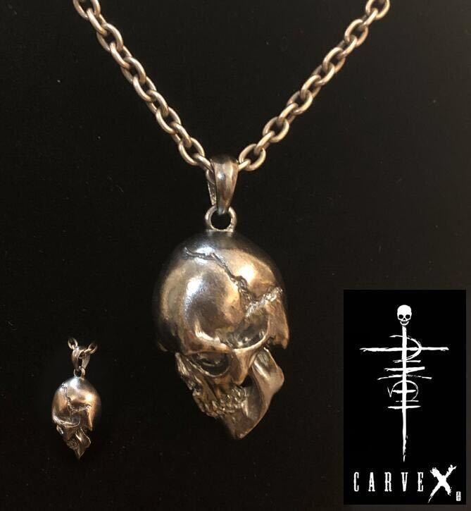 Corona-Ausverkauf★Skull CARVEX Handgefertigter Totenkopf-Anhänger, schwebendes Gesicht links, Bildhauer, handgefertigt, 925er Silber, handgefertigtes Totenkopf-Skelett, kostenloser Versand, Herrenaccessoires, Anhänger, Silber