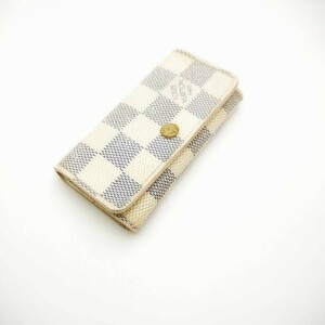 ルイヴィトン　LOUISVUITTON　ダミエアズール　キーケース　４連　メモ２