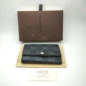  Louis Vuitton LOUISVUITTON Damier gla Fit key case 6 ream box attaching memory 2