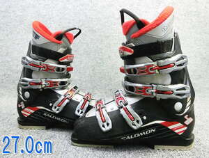 1628★SALOMON PERFORMA4 BK/RD 27.0cm★中古/サロモン/スキーブーツ/ソール長319㎜/送料込み