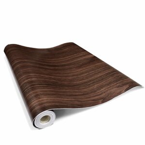 壁紙シール 木目 約45cm*10m 剥がせる リメイクシート リメイクシール 木目調 模様替え 多用途 のり付き チョコレート